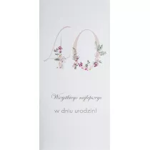 Karnet Urodziny 40 DL U17 - Kwiaty