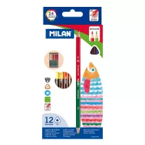 Milan Kredki trktne Bicolor 24 kolorw 12 szt.