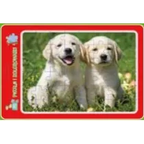 Puzzle w ramce z kolorowank. Szczeniaczki MD Creative