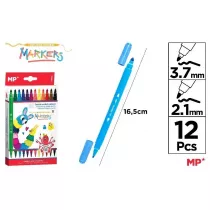 Mp Main Paper Flamastry dwustronne 12 kolorw