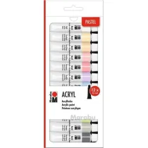 Marabu Farby akrylowe pastelowe 12ml 12 kolor�w