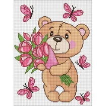 Diamentowa mozaika - Uroczy pluszowy mi 30x40cm Ideyka