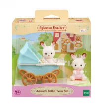 Sylvanian Bliniaki krlikw z czekoladowymi uszami z wzkiem dziecicym
