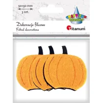 Titanum Dekoracje filcowe dynie 3D 50x50mm 8 szt