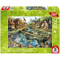 Puzzle PQ 1000 el. Wioska na skraju lasu Schmidt