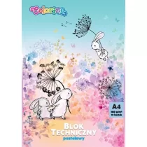 Colorino Blok Techniczny Kolorowy A4/10kartek 160g - Pastel