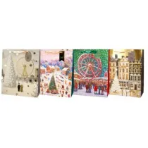 incood. Torba bo�onarodzeniowa 26x32cm Wioska jarmark