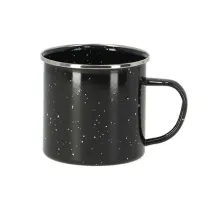 Esschert Design Kubek emaliowany czarny 350 ml