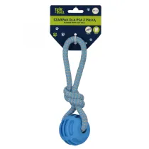 Zabawka dla psa Szarpak 20 cm z pi�k� niebieski TRIK&ROLL 560875