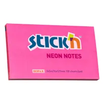 Stickn Notes samoprzylepny neon ciemnor�owy 12.7 x 7.6 cm