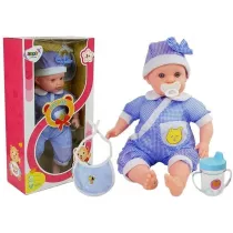 Lalka bobas niebieska 45cm Leantoys