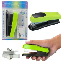 Leantoys Zszywacz biurowy 24/6 13cm zielony