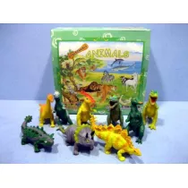 Zwierz�ta gumowe z groszkiem Dinozaur 12cm HIPO A044P