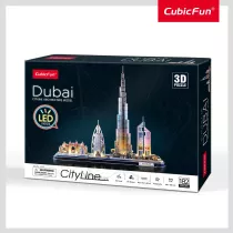Puzzle 3D 182 el. Dubaj LED Cubic Fun