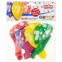 Godan Balony Premium Hel z nadrukiem 7 13" 5 szt.