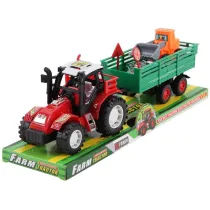 Traktor z przyczep� i spychaczem Trifox