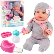 Lalka bobas z akcesoriami 35cm LeanToys