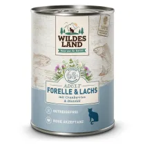 Wildes Land CAT Classic Forelle Lachs - pstrg i oso z urawin 375 g