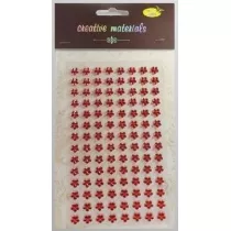 Galeria Hobby Stiker z kryszta�kami Kwiaty czerwone 8mm 112 szt.