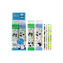 Squishy Owek z gumk Panda 4szt mix