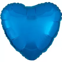 Amscan Balon foliowy metalik niebieski serce 43cm