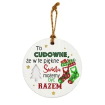 Kukartka Zawieszka ceramiczna Bo�e Narodzenie