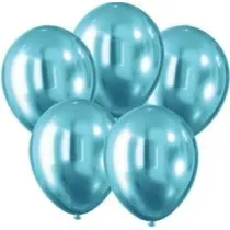 Balony z efektem chromu niebieskie 30cm