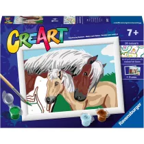Malowanie po numerach CreArt - Koniki Ravensburger