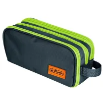 Pi�rnik kosmetyczka potr�jny neon/czarny HERLITZ
