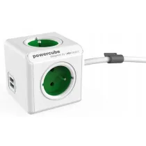 Allocacoc PowerCube Extended USB 1,5 m GREEN