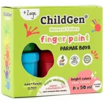 ChildGen Farby do malowania palcami 6x50ml