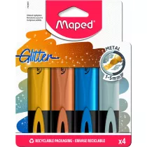 Maped Zakre�lacz fluo peps metaliczny brokat 4 kolory