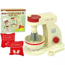 Drewniany robot kuchenny mikser z akcesoriami LeanToys