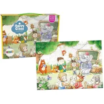 Puzzle 100 el. Szko�a dla zwierz�t LeanToys