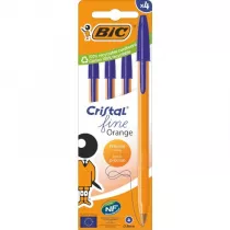 Dugopis Orange Fine Cristal 4szt niebieski BIC