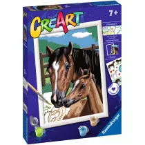Malowanie po numerach CreArt - Ko� i kotki Ravensburger