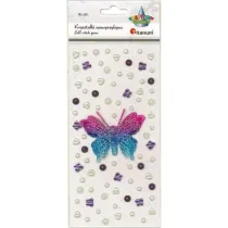 Titanum Kryszta�ki samoprzylepne motyl 3D 75x60mm 82 szt.