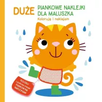 Du�e piankowe naklejki dla maluszka. Kotek