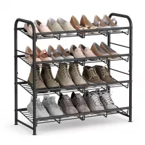Songmics Metalowy rega na buty 4 poziomy