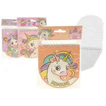 Notesik z jednorocem 14x12cm MIX