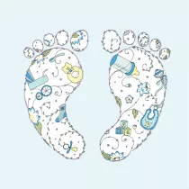 Clear Creations Karnet Swarovski kwadrat CL1909 Narodziny chopiec