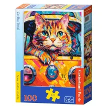 Puzzle 100 el. Cat Bus Travel Castorland