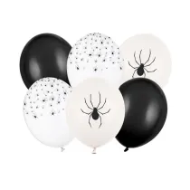 PartyDeco Balony Pajki 30cm 6szt