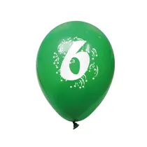 Arpex Balon dekoracyjny z nadrukiem cyferki 6 K7936