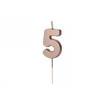 wieczka urodzinowa 5 rowe zoto 4.5cm