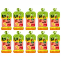 Bob Snail Smoothie bananowo-truskawkowe bez dodatku cukru zgrzewka 10 x 120 g
