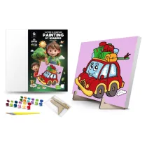 Malowanie po numerach - Zabawny samoch�d 25x25cm Qbee