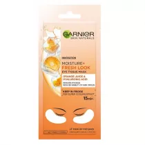 Garnier Moisture+ Fresh Look Eye Tissue Mask energetyzuj�ce p�atki pod oczy z sokiem pomara�czowym i kwasem hialuronowym 6 g