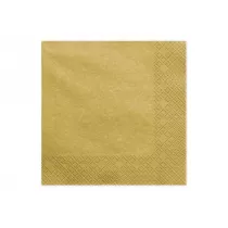 PartyDeco Serwetki trjwarstwowe zote 33x33 cm