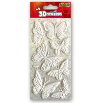 Naklejki 3D Model White Butterflies PENMATE